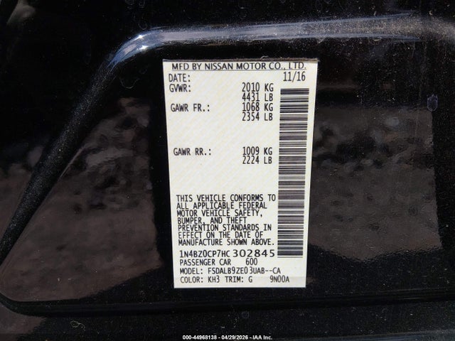 Nissan LEAF S 2017 1N4BZ0CP7HC302845 Image 9