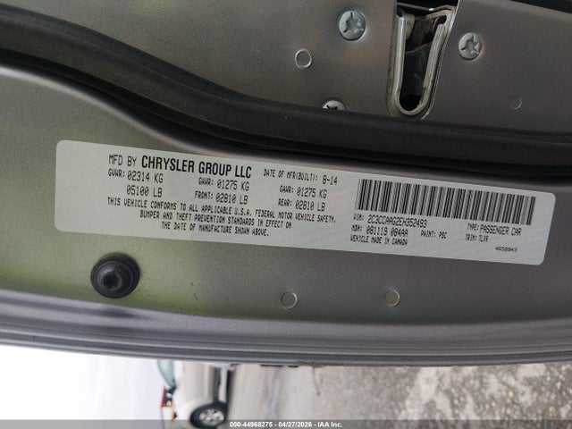 44968275 :رقم المزاد ، 2C3CCAAG2EH352493 vin ، 2014 Chrysler 300 مزاد بيع