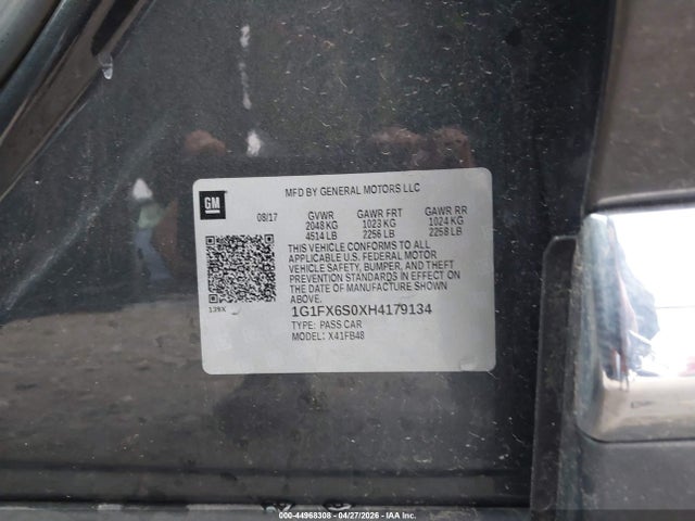 1G1FX6S0XH4179134 Chevrolet Bolt Ev Premier