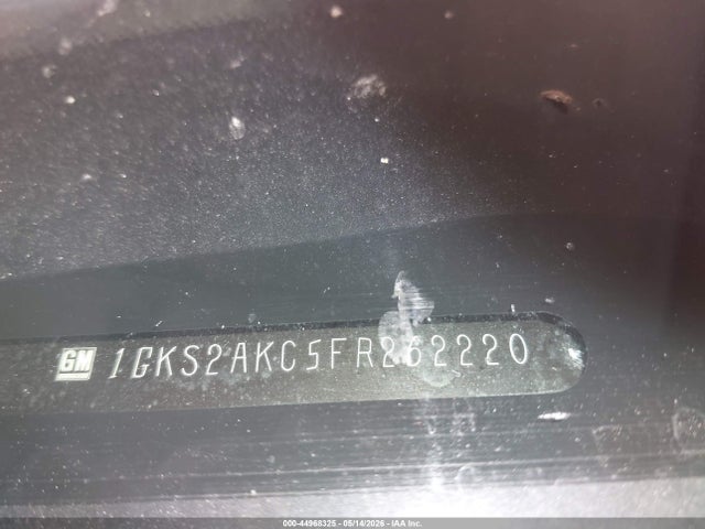 44968325 :رقم المزاد ، 1GKS2AKC5FR262220 vin ، 2015 Gmc Yukon Sle مزاد بيع