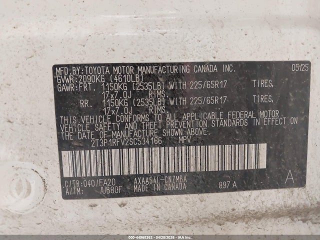 Toyota Rav4 Xle 2025 2T3P1RFV2SC534166 Image 9