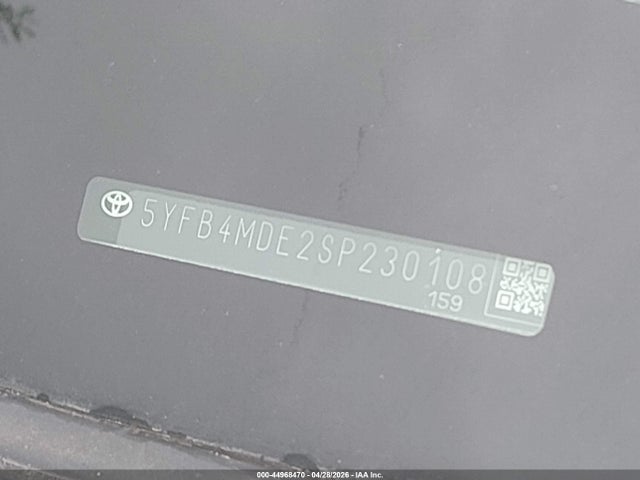 44968470 :رقم المزاد ، 5YFB4MDE2SP230108 vin ، 2025 Toyota Corolla Le مزاد بيع