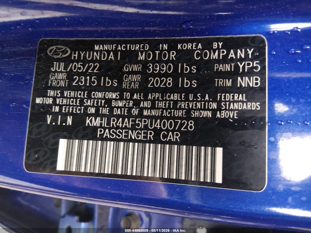 Aukcja sprzedaży 2023 Hyundai Elantra N Line, vin: KMHLR4AF5PU400728, numer aukcji: 44968509