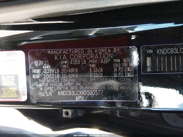 Продаж на аукціоні авто 2022 Kia Niro Lxs Se, vin: KNDCB3LCXN5500577, номер лоту: 44968859
