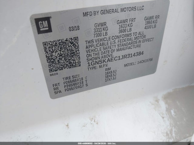 Chevrolet Tahoe Ls 2018 1GNSKAEC1JR314384 Image 9