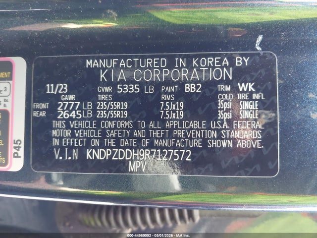 KNDPZDDH9R7127572 KIA Sportage Plug-in Hybrid X-line Prestige