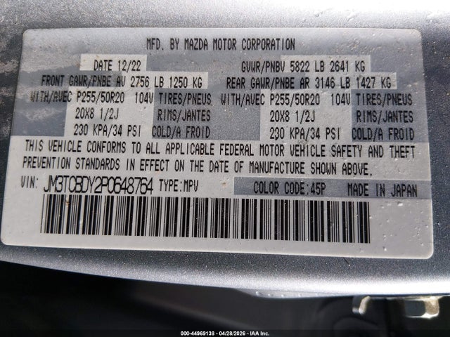 Mazda Cx-9 Grand Touring 2023 JM3TCBDY2P0648764 Image 9