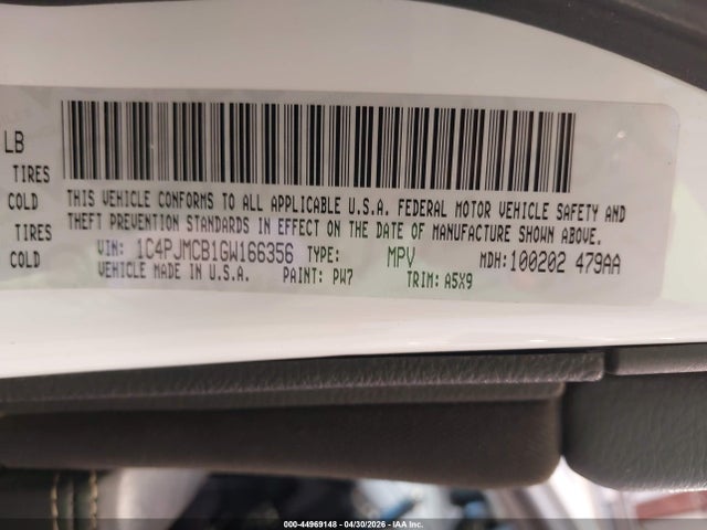Jeep Cherokee Latitude 2016 1C4PJMCB1GW166356 Image 9
