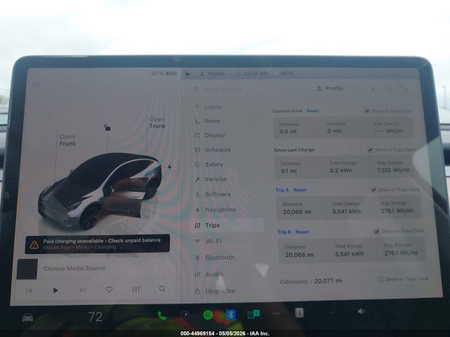 44969154 :رقم المزاد ، 7SAYGDED3SF245626 vin ، 2025 Tesla Model Y Long Range Dual Motor Rear-wheel Drive مزاد بيع