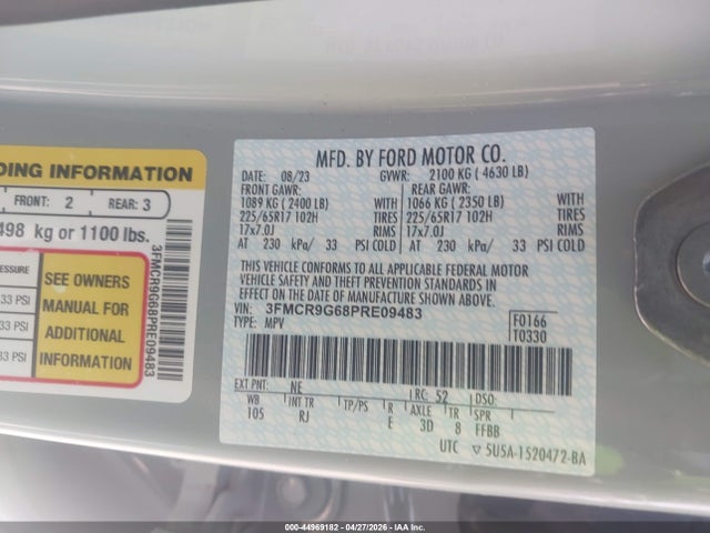 Ford Bronco Sport Heritage 2023 3FMCR9G68PRE09483 Image 9
