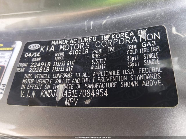 Aukcja sprzedaży 2014 Kia Soul +, vin: KNDJP3A51E7084954, numer aukcji: 44969209