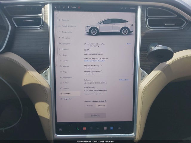 Tesla Model X 60d/70d/75d/90d 2016 5YJXCAE26GF001803 Image 7