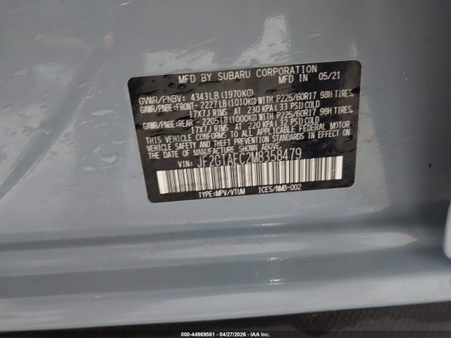 Subaru Crosstrek Premium 2021 JF2GTAEC2M8358479 Image 9