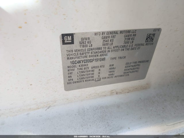 Chevrolet Silverado 3500hd Wt 2016 1GC4KYC80GF191048 Image 9