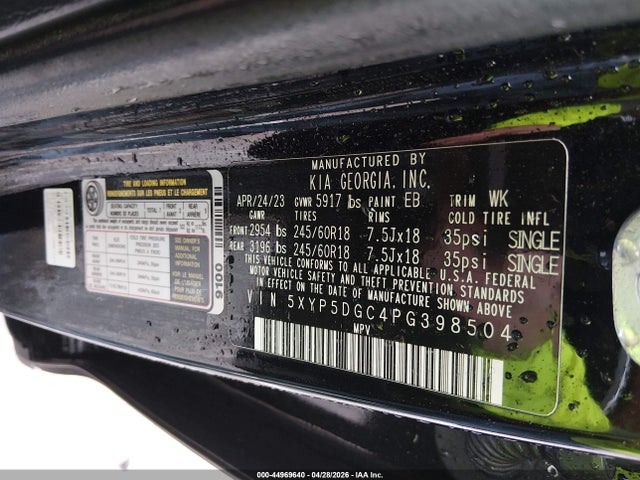 Продаж на аукціоні авто 2023 Kia Telluride Sx X-pro, vin: 5XYP5DGC4PG398504, номер лоту: 44969640