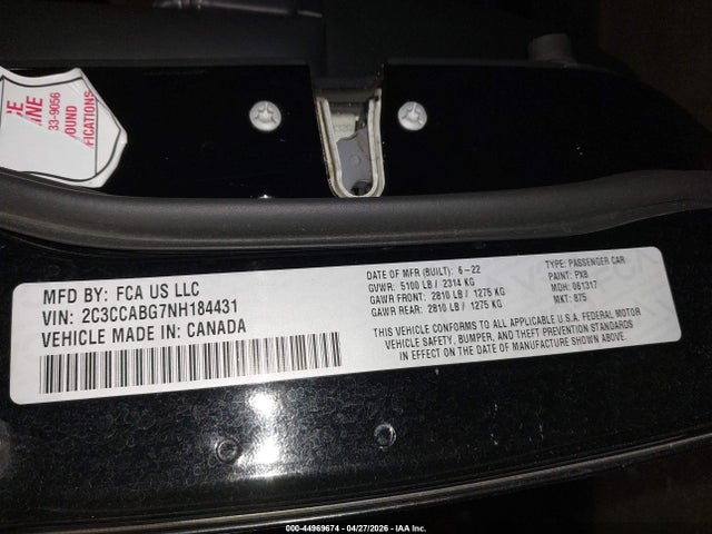2C3CCABG7NH184431 Chrysler 300 S