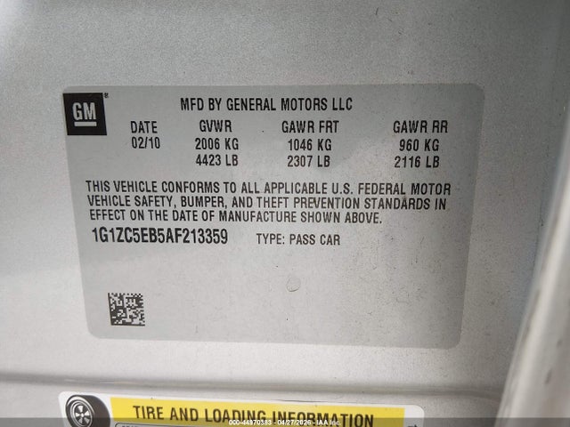 Продаж на аукціоні авто 2010 Chevrolet Malibu Lt, vin: 1G1ZC5EB5AF213359, номер лоту: 44970383