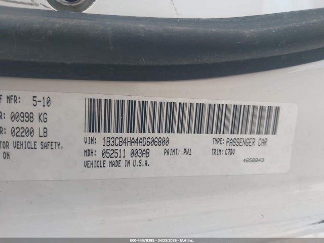 Aukcja sprzedaży 2010 Dodge Caliber Sxt, vin: 1B3CB4HA4AD606800, numer aukcji: 44970389