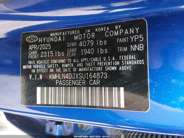 KMHLN4DJXSU164873 Hyundai Elantra Hybrid Limited