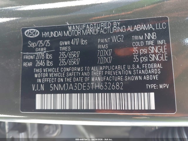 5NMJA3DE3TH632682 Hyundai TUCSON SE