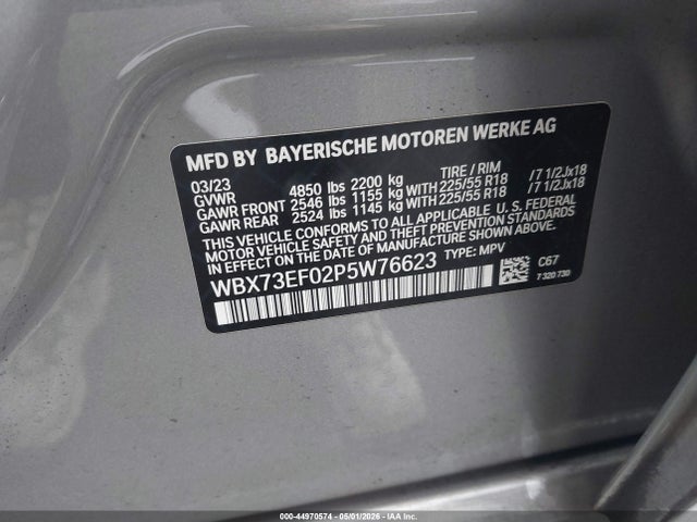 Продажа на аукционе авто 2023 Bmw X1 Xdrive28i, vin: WBX73EF02P5W76623, номер лота: 44970574