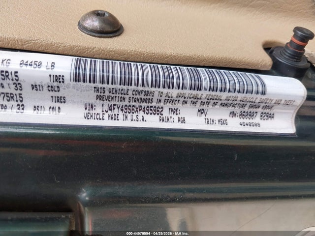 Aukcja sprzedaży 1999 Jeep Wrangler Sahara, vin: 1J4FY49S6XP495962, numer aukcji: 44970594