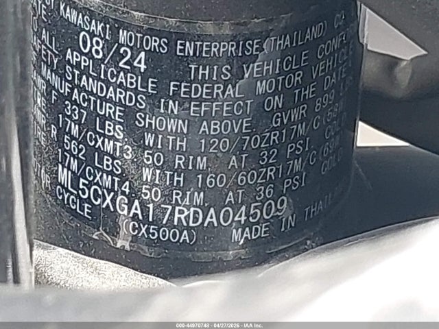 Kawasaki Cx500 2024 ML5CXGA17RDA04509 Image 10