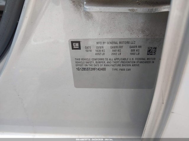 1G1ZB5ST2HF143488 Chevrolet MALIBU LS