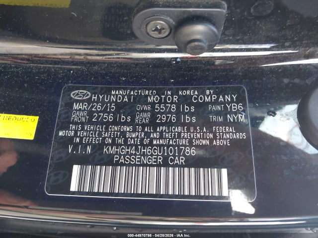 Hyundai Equus Ultimate 2016 KMHGH4JH6GU101786 Image 9