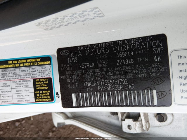 KIA Cadenza Limited 2014 KNALN4D75E5151792 Image 9