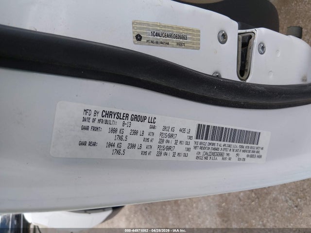 44971082 :رقم المزاد ، 1C4NJCEA9ED626863 vin ، 2014 Jeep Compass Latitude مزاد بيع