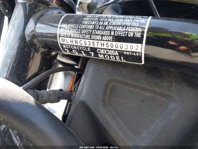 Honda Cmx300 A 2017 MLHNC5357H5000302 Image 10