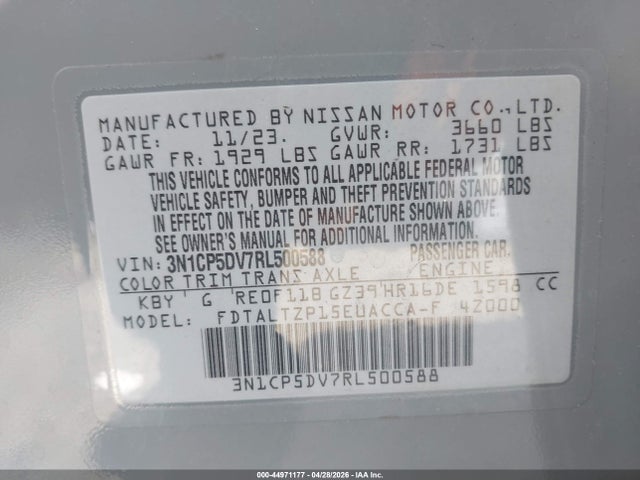 3N1CP5DV7RL500588 Nissan Kicks Sr Xtronic Cvt
