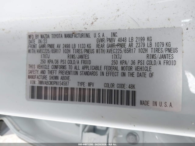 Auction sale of the 2023 Mazda Cx-50 2.5 S Preferred Plus, vin: 7MMVABCM0PN154587, lot number: 44971250