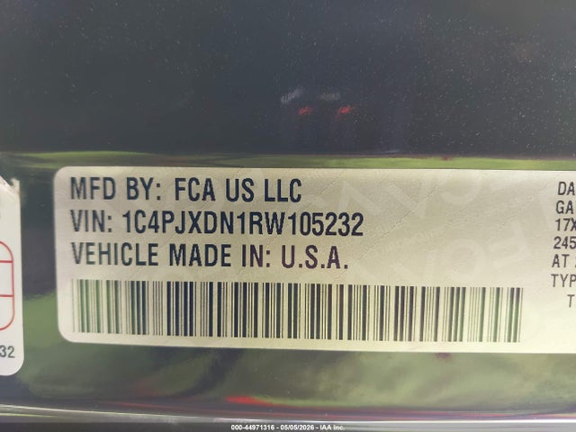 44971316 :رقم المزاد ، 1C4PJXDN1RW105232 vin ، 2024 Jeep Wrangler 4-door Sport 4x4 مزاد بيع