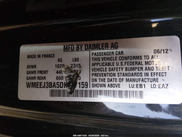 Aukcja sprzedaży 2013 Smart Fortwo Pure, vin: WMEEJ3BA5DK607159, numer aukcji: 44971434