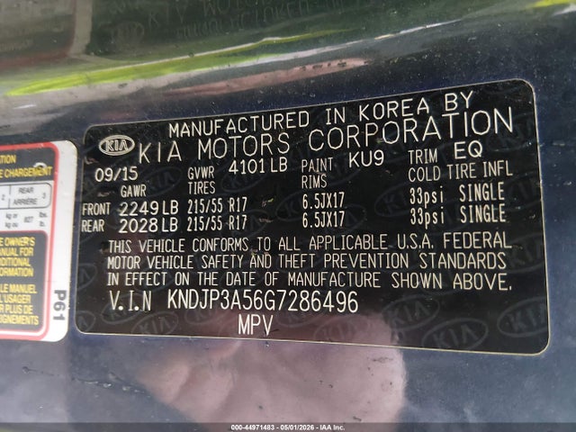 Продажа на аукционе авто 2016 Kia Soul +, vin: KNDJP3A56G7286496, номер лота: 44971483