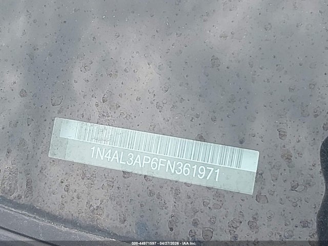 Aukcja sprzedaży 2015 Nissan Altima 2.5/2.5 S/2.5 Sl/2.5 Sv, vin: 1N4AL3AP6FN361971, numer aukcji: 44971597
