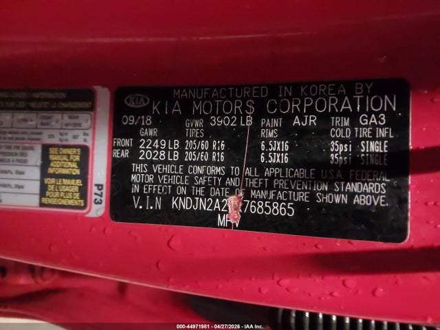 Продаж на аукціоні авто 2019 Kia Soul, vin: KNDJN2A23K7685865, номер лоту: 44971981