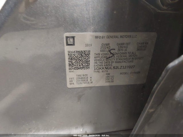 Продажа на аукционе авто 2020 Gmc Acadia Awd Slt, vin: 1GKKNULS2LZ127027, номер лота: 44972000