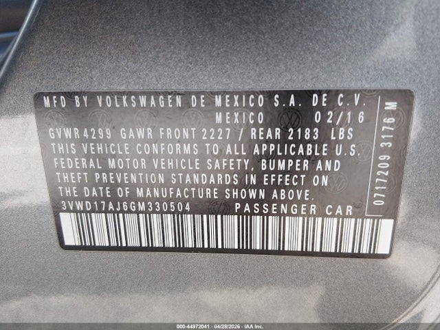 3VWD17AJ6GM330504 Volkswagen Jetta 1.8t Sport