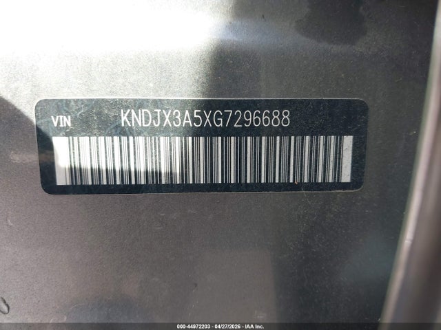 2016 Kia Soul ! მანქანა იყიდება აუქციონზე, vin: KNDJX3A5XG7296688, აუქციონის ნომერი: 44972203