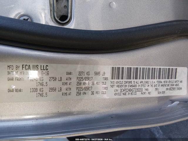 Dodge JOURNEY SE 2016 3C4PDCABXGT235233 Image 9