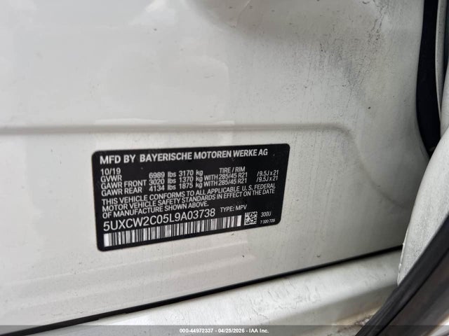 Продаж на аукціоні авто 2020 Bmw X7 Xdrive40i, vin: 5UXCW2C05L9A03738, номер лоту: 44972337