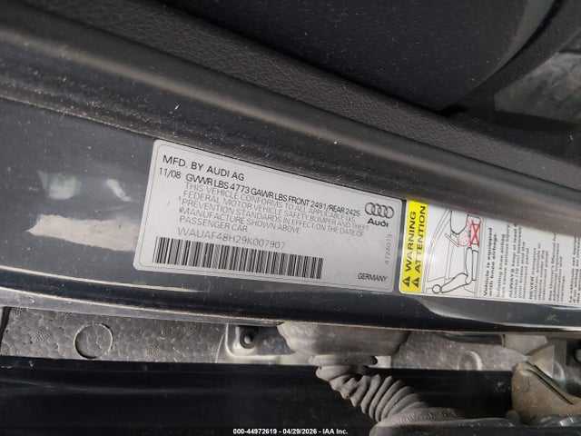 Aukcja sprzedaży 2009 Audi A4 2.0t Cabriolet, vin: WAUAF48H29K007907, numer aukcji: 44972619