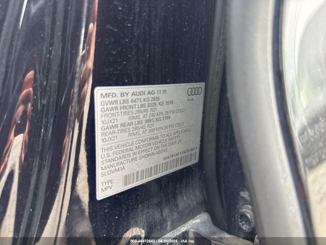 Продажа на аукционе авто 2019 Audi Q8 55 Premium, vin: WA1BVAF1XKD015613, номер лота: 44972643