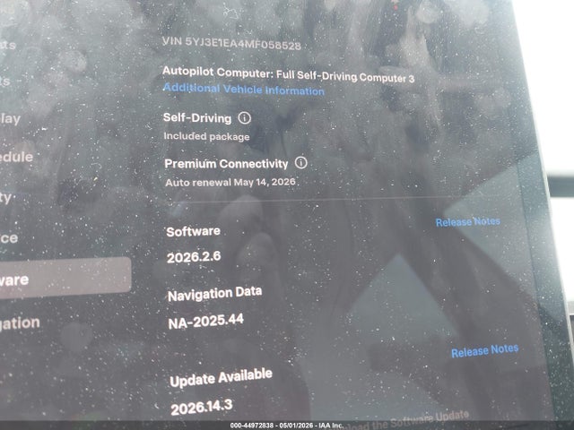 Продажа на аукционе авто 2021 Tesla Model 3 Standard Range Plus Rear-wheel Drive, vin: 5YJ3E1EA4MF058528, номер лота: 44972838