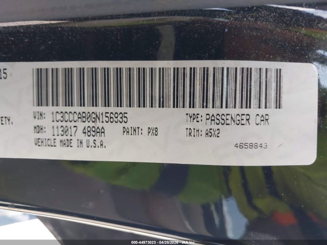 Продажа на аукционе авто 2016 Chrysler 200 Limited, vin: 1C3CCCAB0GN156935, номер лота: 44973023