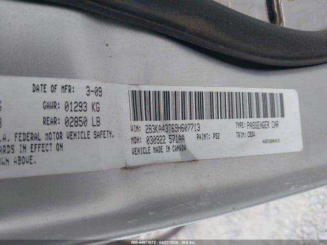 Продаж на аукціоні авто 2009 Dodge Charger, vin: 2B3KA43T69H607713, номер лоту: 44973072