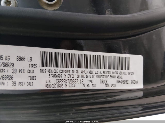 Продажа на аукционе авто 2013 Ram 1500 Express, vin: 1C6RR7KT2DS671121, номер лота: 44973114